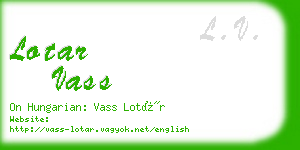 lotar vass business card